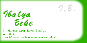 ibolya beke business card